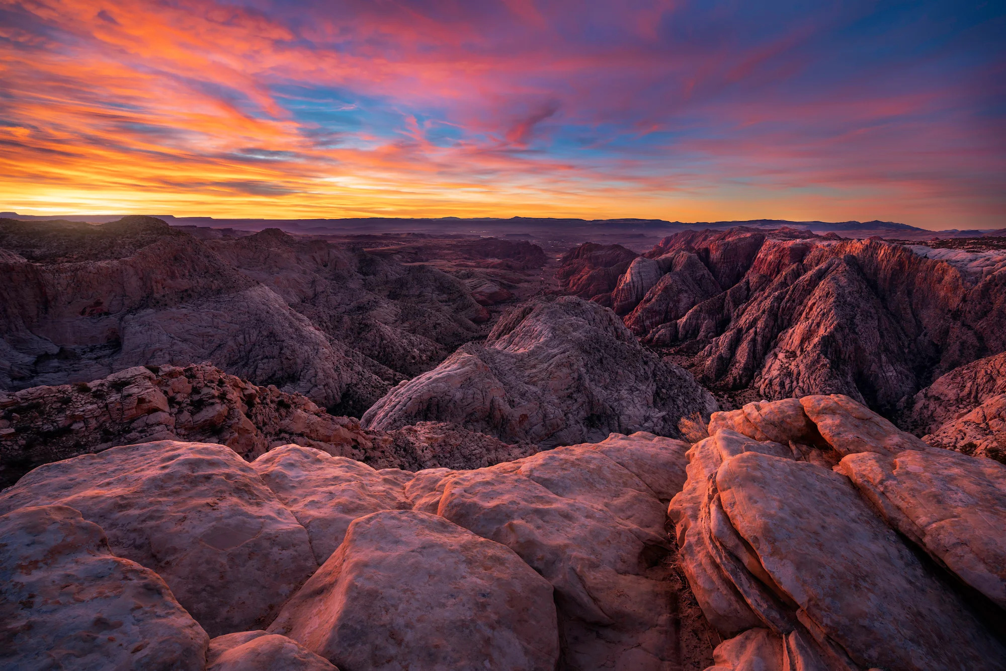 Cómo un fotógrafo de paisajes capturó todos los colores de este amanecer